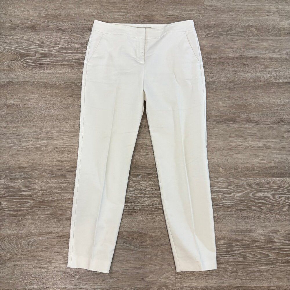 STEFANEL White Stretchy Trousers Pants sz 8